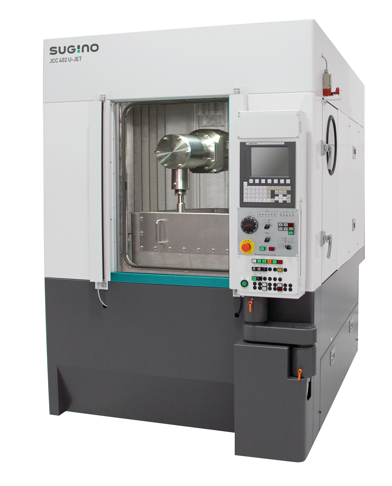 Sugino Corp's Jet Clean Center or JCC 402 U-Jet Machine for Submerged high pressure parts cleaning or deburring