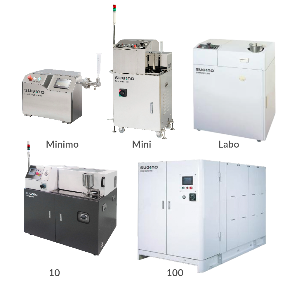Sugino Star Burst full range of model sizes and types