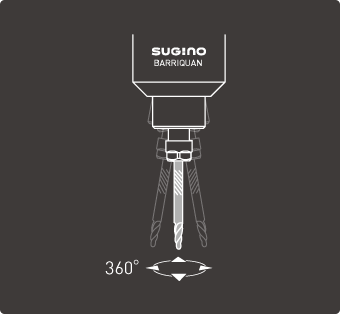 Diagram illustration of the Barriquan deburring axial tool type
